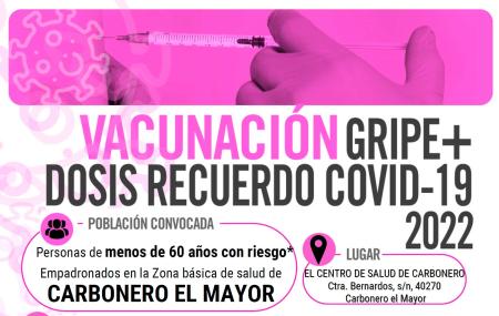 Imagen Vacunacion Gripe + Dosis Recuerdo Covid-19 Menores de 60 con riesgo